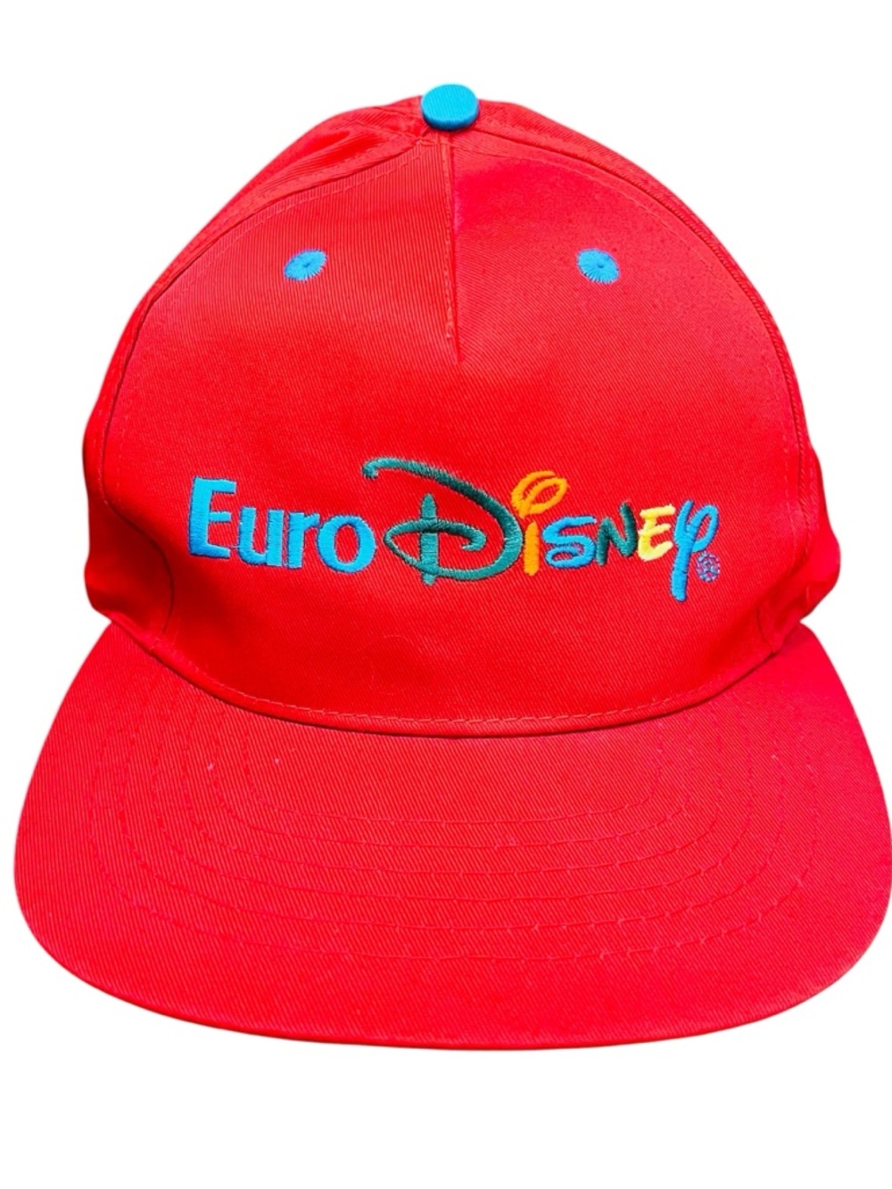 Vintage 90's Euro Disney Red Cap Disneyland Paris Adjustable